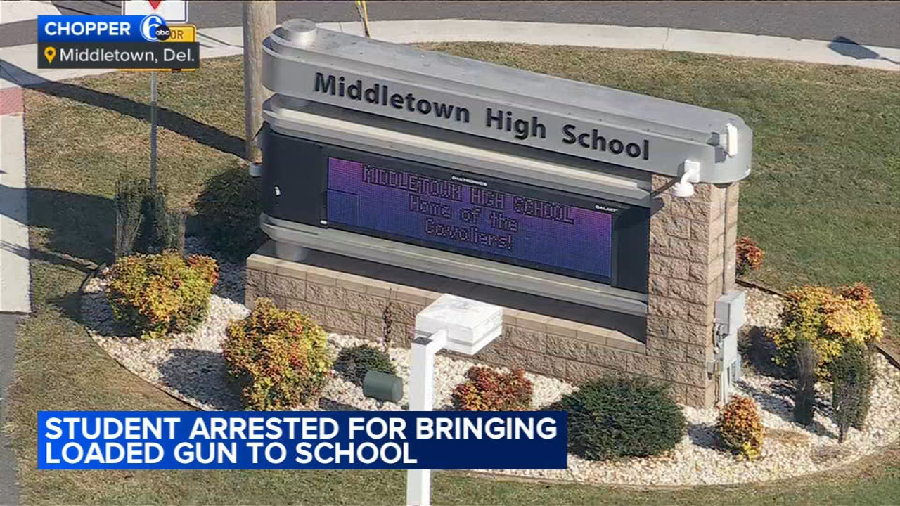 Middletown High student arrested for bringing loaded gun to school, police say
       — Chadds Ford Schools news