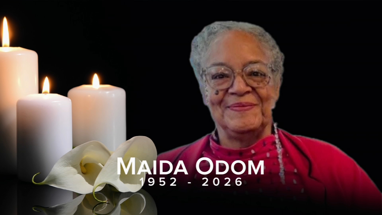 Maida Odom, a pioneering journalist, smiling warmly.